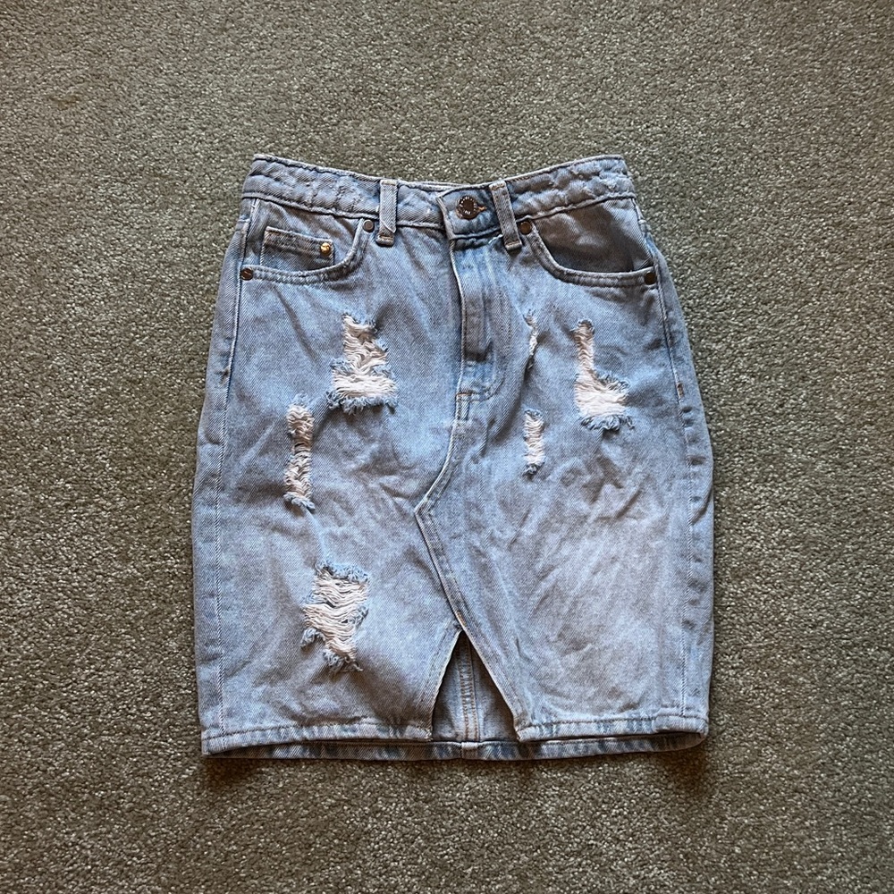 H&M denim mini skirt